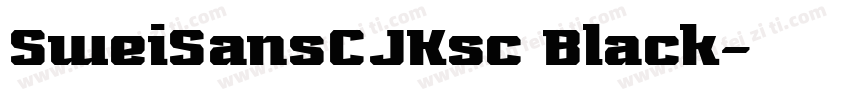 SweiSansCJKsc Black字体转换